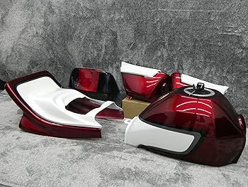 エイプ５０　外装セット　CBX変身 赤黒　テールランプ赤黒/CBX400F Amazon | エイプ50 外装セット CBX 赤白1型 風 赤黒